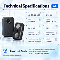 Traceur GPS Véhicule Sans Fil Étanche SAIFUYA Double Aimants SOS Voix Bidirectionnelle Surveillance Température Humidité 2G 1 An pour Flotte