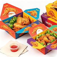 Cajas de Papel Kraft Desechables a Prueba de Fugas para Llevar Comida, Servicios Personalizados, Caja de Papel para Comida para Llevar
