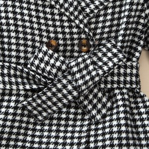 Caldo <span class=keywords><strong>ragazze</strong></span> Plaid berretto e abbigliamento Set 3 pezzi giacca Plaid cappotto e pantaloni a zampa di elefante vestito per le <span class=keywords><strong>ragazze</strong></span> - Product Image 5