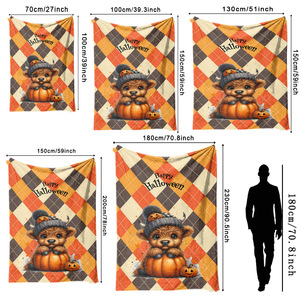 Manta de Franela con Diseño de Fantasma de Dibujos Animados, Ligera y Resistente a la Decoloración, para Siesta en Casa u Oficina, con Impresión Personalizada - Product Image 5