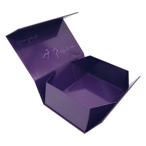 Factory Magnetic Purple Boxes Custom Logo Apparel Folding Packaging Wig Hair Extensions Box Beauty Gift For Luxury Product Boxes