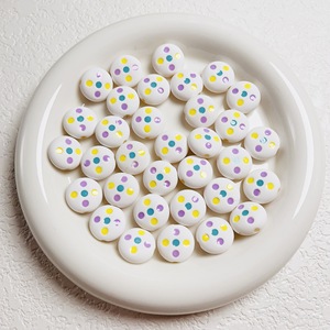 Mode Bubblegum 16mm forme ronde avec point boule lisse en plastique acrylique perles en vrac pour bijoux à bricoler soi-même matériaux de chaîne de téléphone - Product Image 4