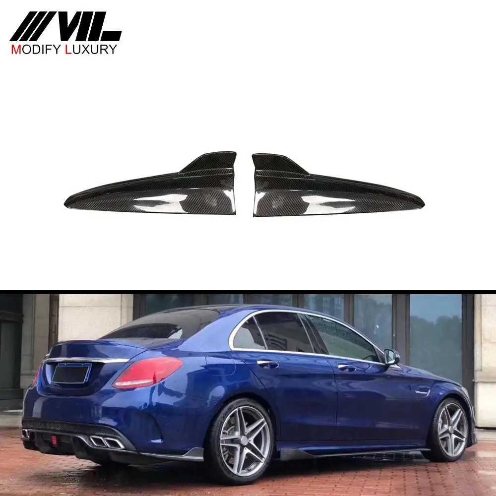 Sợi Carbon W205 C63 Cản Sau Chia Môi Tạp Dề Cho Mercedes Benz C Class W205 C63 Sedan 2015-2019