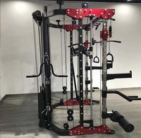 Cable cruzado de construcción de cuerpo en casa, jaula de energía multifuncional, estante de sentadillas con máquina de entrenamiento de levantamiento de pesas, gimnasio, herrero, novedad