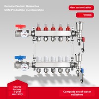 Collecteur intelligent en acier inoxydable 304 pour chauffage par le sol domestique 1 pouce collecteur d'eau à deux liens système de pièces de gros