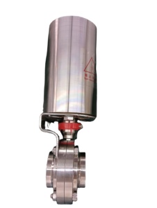 COVNA SS304 Vertical Pneumatic <b>Clamp</b> 5 Spare butterfly Seal Silicone Sanitary single PN16 Acting butterfly Valve - Product Image 1