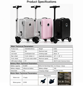 Maleta Eléctrica 3C con Batería Desmontable, Maleta Inteligente con Puerto de Carga USB, Scooter SP004 - Product Image 2