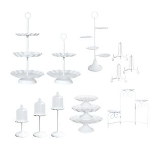 Dali Thanh Lịch Trắng Cupcake Sa Mạc Hiển Thị Thực Phẩm Bánh Cưới Đứng Set Cho Bánh Cưới - Product Image 1