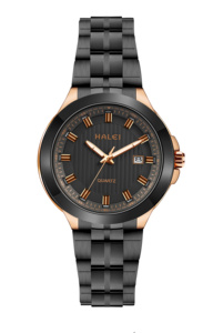 Envío Directo HAELI Nuevo Reloj de Cuarzo con Esfera Negra, Oro Rosa, Resistente al Agua 3BAR, Correa de Acero Inoxidable, Visualización de Fecha, Estilo Ejecutivo Analógico - Product Image 4