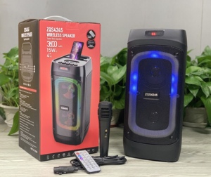 ZQS-4245 de altavoces inalámbricos con <span class=keywords><strong>bluetooth</strong></span> para karaoke, dispositivo con micrófono, resistente al agua - Product Image 4