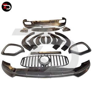 Gran oferta, Kit de carrocería de carbono estilo LAT, labio delantero, parrilla delantera, labio trasero, rueda, arco, alerón superior para Benz GLS clase X167 <span class=keywords><strong>GL63</strong></span> - Product Image 3