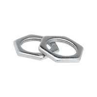 DIN439 DIN 936 GB808 Metric Fine Pitch Hex Thin Jam Nuts White Zinc Plated Low Profile Flat Hexagon Nuts for Lighting Fixtures