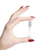 Mini flacons d'échantillon de parfum en verre transparent de 2ml 3ml 5ml 10ml échantillons rechargeables pulvérisateur à pompe surface de sérigraphie vente en gros