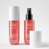 Flacon pulvérisateur rond élégant de 100 ml en PET, vaporisateur fin, récipient cosmétique polyvalent pour tonique facial, brume corporelle, étiquette privée, logo personnalisé