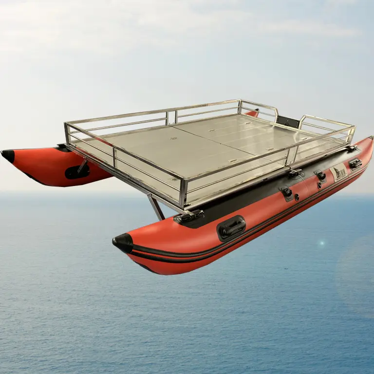 Thiết kế mới 13ft nhôm Inflatable Catamaran thuyền để bán nóng