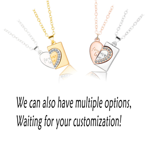2024 vente en gros mode personnalisé amant pour toujours coeur couture collier bijoux cadeau pour les Couples - Product Image 6