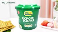 Conteneur en plastique jetable écologique pour biscuits, boîte en plastique, seau de stockage en plastique pour biscuits