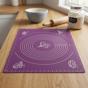 Tapis à pâtisserie en silicone écologique Mucit Home, grande taille, motif géométrique Mr, 50x40cm, passe au lave-vaisselle - Product Image 2