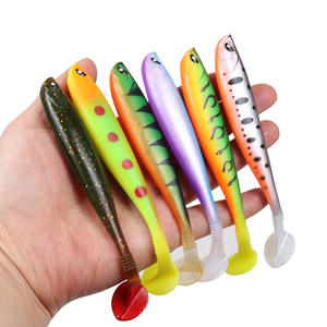 TOPIND 12.5cm/10g esca da pesca a doppio gancio Batis Rainbow esca morbida con coda a T - Product Image 1