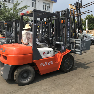 with Accessories Suzu Diesel Engine Gantry Japan Heli Forklift High Quality <b>Used</b> 3 Ton HeLi Manual Transmission Forklift - Product Image 2