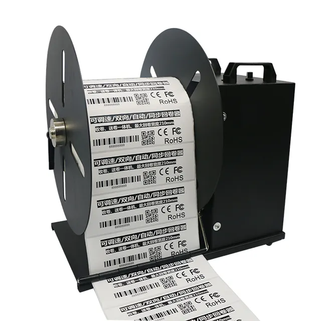 230mm üstün endüstriyel etiket yazıcı otomatik etiketleme makinesi otomatik yapışkan etiket sarıcı rebobinadora de etiquetas