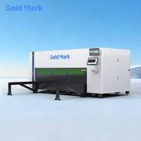 Machine de découpe laser à fibre plate enveloppée par une bande, économique, à plateforme unique, pour tôles métalliques CNC, modèle GOLDMARK