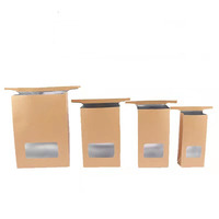 Sac en plastique transparent avec sac autoportant en papier kraft pour l'emballage de thé, de fruits secs et d'aliments