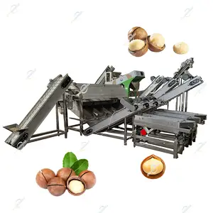 Electric Sheller Processing Line Cashew Almond Macadamia Nut Cracker Breaking Peeling Cracking Shelling Machine