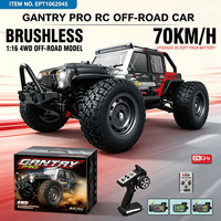 Buggy tout-terrain RC sans balais EPT 1:16 - 70KM/H 4x4 Modèle de voiture haute vitesse Modèles de loisirs Véhicules RC
