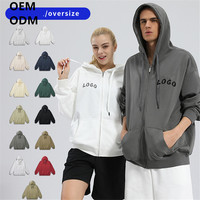 Sweat à capuche unisexe coupe ample, vierge, personnalisable avec logo, décontracté, zippé, pour homme et femme, idéal pour l'hiver, vente en gros, OEM