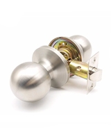 Poignée de porte cylindrique avec serrure à bouton rond pour porte d'entrée extérieure résidentielle