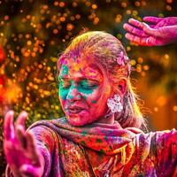 Poudres de couleur Holi non toxiques, 7 couleurs disponibles, pour la photographie, la course colorée, et les fêtes (vente en gros)