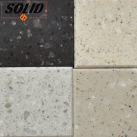 Couleur de sable de surface solide acrylique d'usine pour table à manger