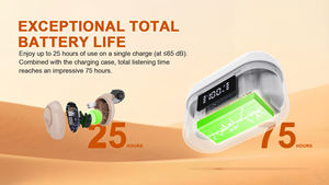 เครื่องช่วยฟังจิ๋วแบบซ่อนในรูหู JINGHAO ผลิตในจีน ชาร์จได้ เชื่อมต่อบลูทูธ สำหรับผู้มีปัญหาทางการได้ยิน - Product Image 3