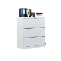 Organiseur de documents de type tiroir en métal verrouillable avec conception anti-basculement, corps en acier épais et robuste avec serrure pour papiers et fournitures de bureau