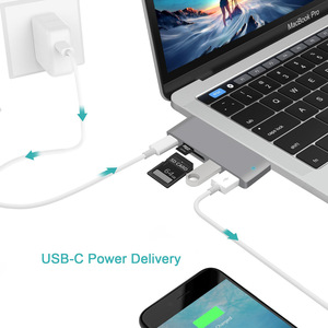 Nhà máy tùy chỉnh đa Giao diện SD/TF USB3.0 5Gbps tốc độ cao 5 cổng Loại C USB Docking Station - Product Image 4