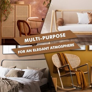 Feuille de rotin en polyéthylène PE de couleur naturelle, tapis flexible en rouleau, matière première pour meubles en osier, résistant aux intempéries - Product Image 5