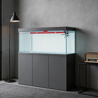 Aquarium de luxe en verre ultra-blanc de 400L pour poissons dragons avec filtre intégré et contrôleur intelligent