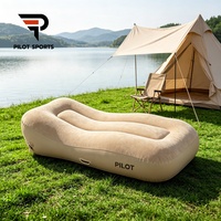 Canapé gonflable d'extérieur PILOTSPORTS avec pompe à air électrique intégrée, canapé gonflable portable en PVC floqué pour le camping, personnalisable