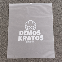 Sacs refermables en PE durables et résistants à l'humidité avec logo personnalisé imprimé, fermeture éclair supérieure et sérigraphie pour l'emballage de vêtements
