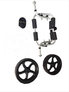 100lbs पोर्टेबल kekeker परिवहन ट्रॉली के साथ फ्लैट फ्री व्हील पु/रबर चक्र के साथ कनायक परिवहन ट्रॉली - Product Image 4