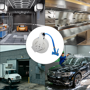 Carretes de <span class=keywords><strong>Manguera</strong></span> Retráctiles Certificados de Alta Resistencia y Óptima Calidad para Hidrolavadoras de Alta Presión Acero al Carbono con Boquillas Manuales para Cocina Comercial - Product Image 5