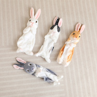 Adorable Peluche Lapin de Dessin Animé en Forme de Poupée avec Housse en Peluche, Rembourrage en Coton PP, Anti-Stress, Doublure en Maille Lavée