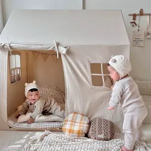 INS Styles Baby Sleeping House tenda a rete Princess Castle Teepee Cotton poliestere Indoor Kids Playhouse