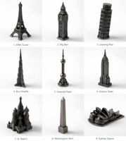 Bouchon de parfum miniature en métal sur le thème des monuments (Tour Eiffel, Big Ben) – Souvenir en alliage, anti-fuite pour bouteilles de vin