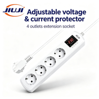 JIUJI JJSVA-FC4 Multiprise 4 prises USB avec protection contre les surtensions, tension/courant réglables pour réfrigérateur, type EU