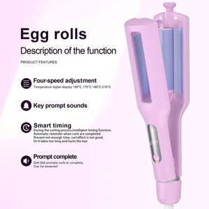 Professional Hair Curler for Long Hair Women Clip Egg Roll Electric Hair Curler Wave Straightener with Clamp - Product Image 4