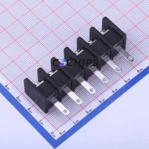 DBT30H-10.0-6P-BK-P Barrier Terminal Block Through hole Component (THT),P=10mm Connector Two Sides 10mm 1x6P Straight Pin - Product Image 1