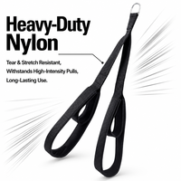 Sangles Powermax pour Reformer Pilates, avec anneaux en D, doubles boucles, poignées rembourrées, en nylon robuste, écologiques et antidérapantes