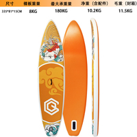 Planche de paddle gonflable OEM en gros de 11 pieds (335x81x15cm) en PVC Drop Stitch pour le surf et le touring